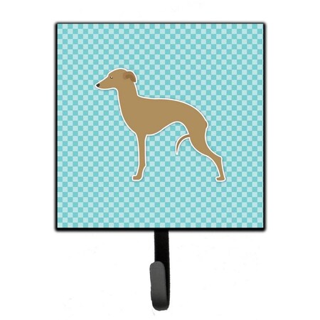Carolines Treasures Italian Greyhound Checkerboard Blue Leash or Key Holder BB3714SH4